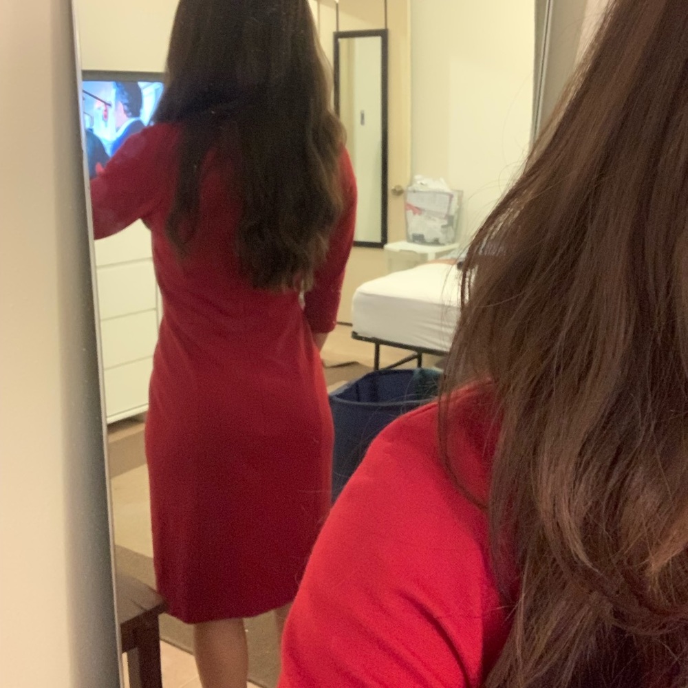 High-necked winter dress